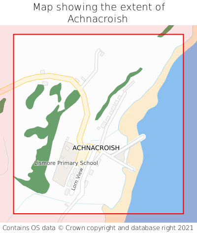 Map showing extent of Achnacroish as bounding box