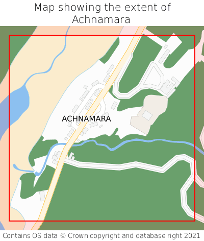 Map showing extent of Achnamara as bounding box