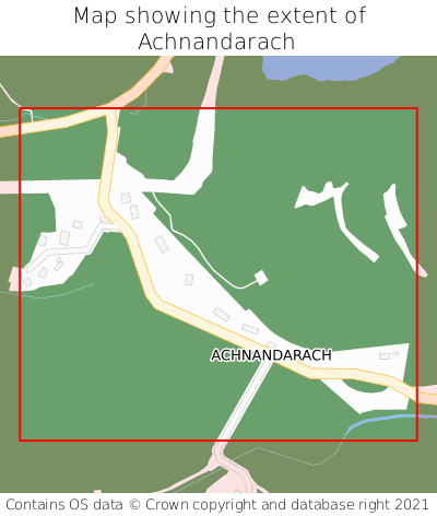 Map showing extent of Achnandarach as bounding box