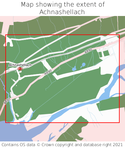 Map showing extent of Achnashellach as bounding box