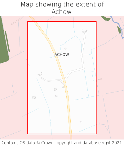 Map showing extent of Achow as bounding box