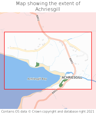 Map showing extent of Achriesgill as bounding box
