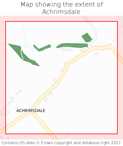 Map showing extent of Achrimsdale as bounding box