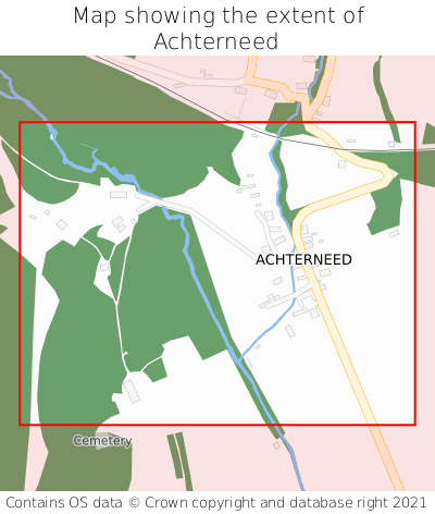Map showing extent of Achterneed as bounding box