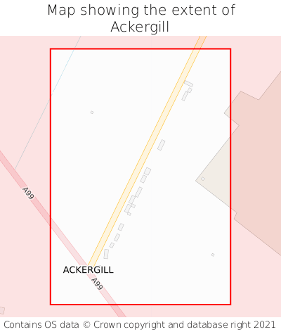 Map showing extent of Ackergill as bounding box