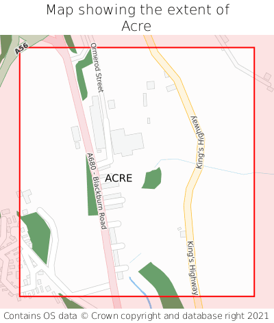 Map showing extent of Acre as bounding box