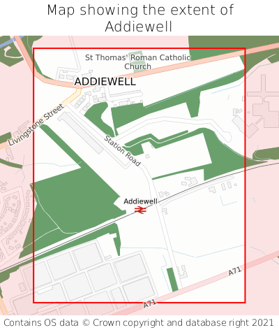 Map showing extent of Addiewell as bounding box