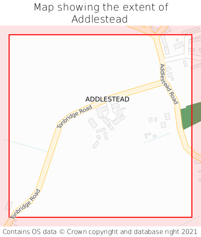 Map showing extent of Addlestead as bounding box