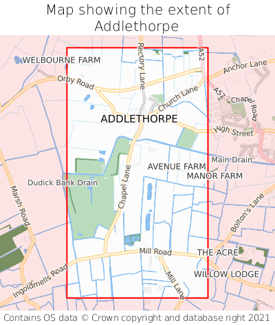 Map showing extent of Addlethorpe as bounding box