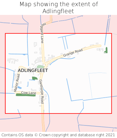 Map showing extent of Adlingfleet as bounding box