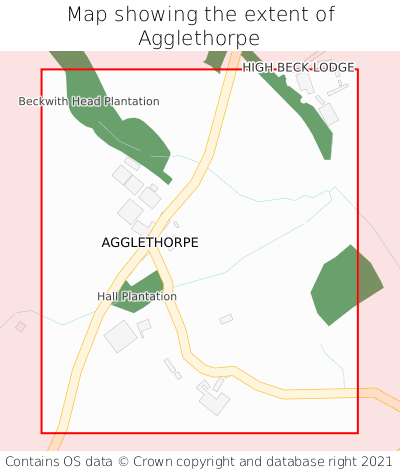 Map showing extent of Agglethorpe as bounding box