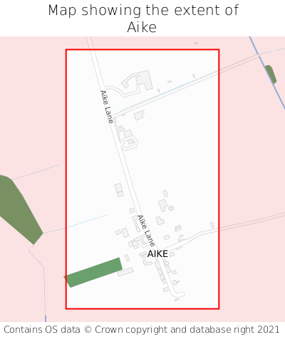 Map showing extent of Aike as bounding box