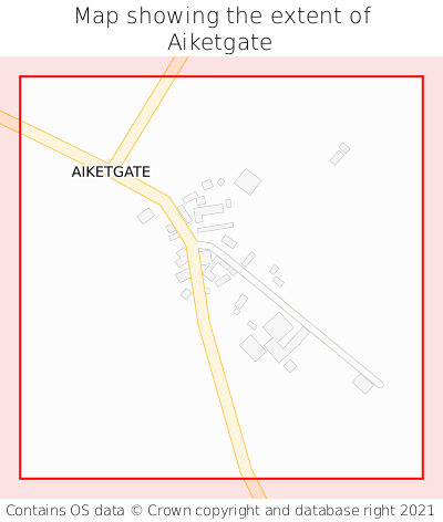Map showing extent of Aiketgate as bounding box