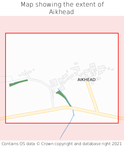 Map showing extent of Aikhead as bounding box
