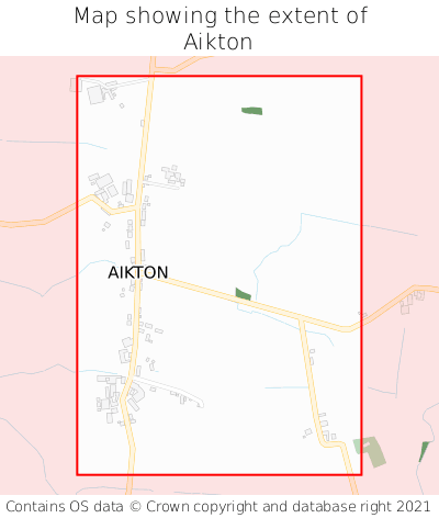 Map showing extent of Aikton as bounding box