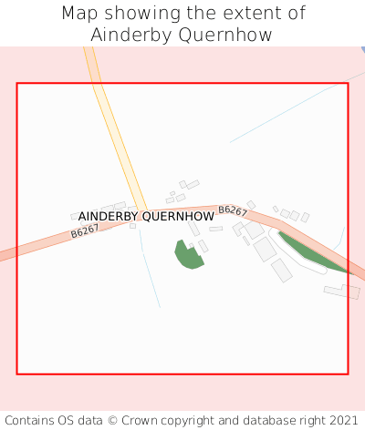 Map showing extent of Ainderby Quernhow as bounding box