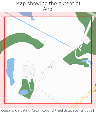 Map showing extent of Aird as bounding box