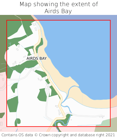 Map showing extent of Airds Bay as bounding box
