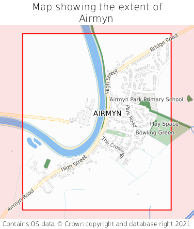 Map showing extent of Airmyn as bounding box