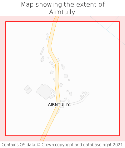 Map showing extent of Airntully as bounding box