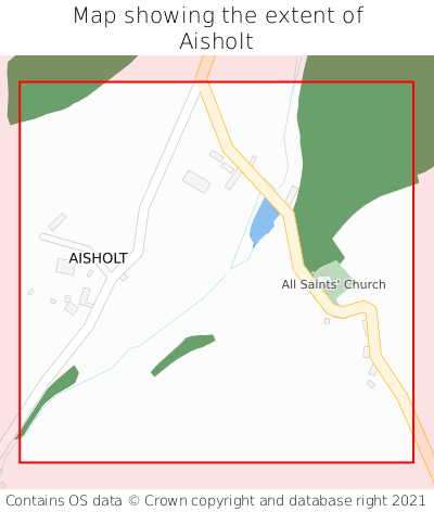 Map showing extent of Aisholt as bounding box