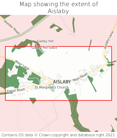 Map showing extent of Aislaby as bounding box
