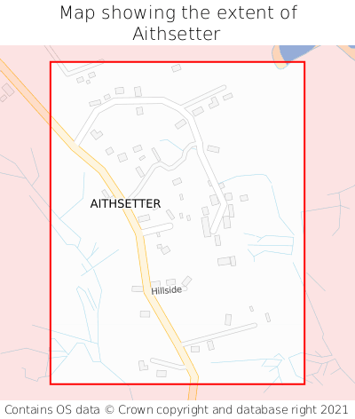 Map showing extent of Aithsetter as bounding box