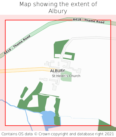 Map showing extent of Albury as bounding box