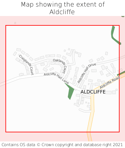 Map showing extent of Aldcliffe as bounding box