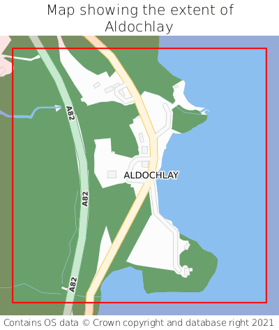 Map showing extent of Aldochlay as bounding box