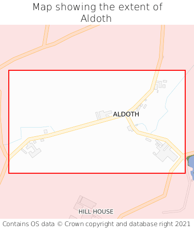 Map showing extent of Aldoth as bounding box