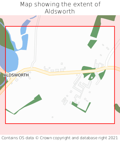 Map showing extent of Aldsworth as bounding box