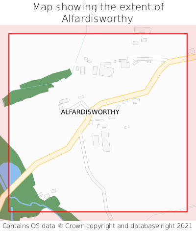 Map showing extent of Alfardisworthy as bounding box