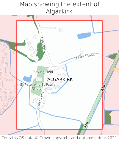 Map showing extent of Algarkirk as bounding box