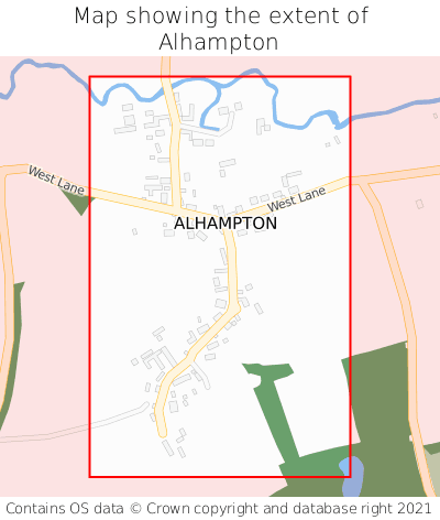 Map showing extent of Alhampton as bounding box