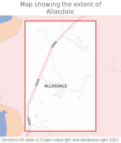 Map showing extent of Allasdale as bounding box