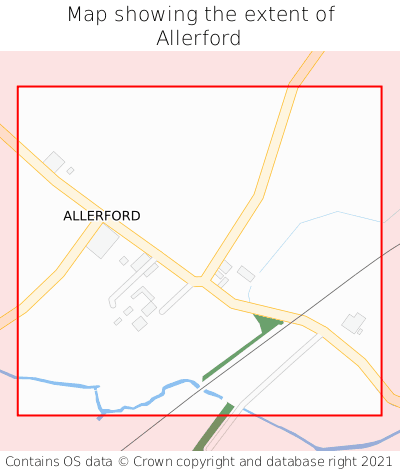 Map showing extent of Allerford as bounding box