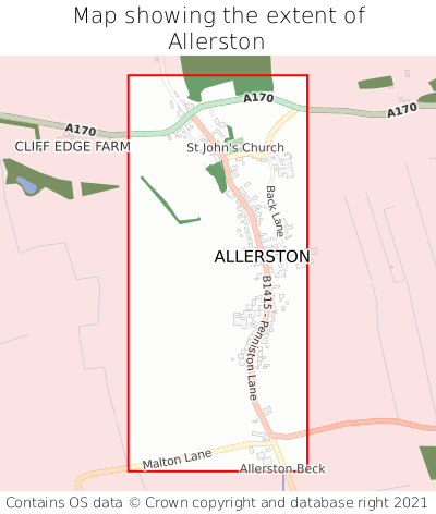 Map showing extent of Allerston as bounding box