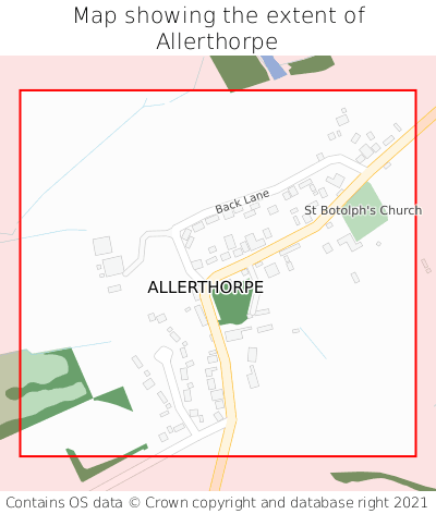 Map showing extent of Allerthorpe as bounding box