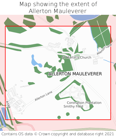 Map showing extent of Allerton Mauleverer as bounding box
