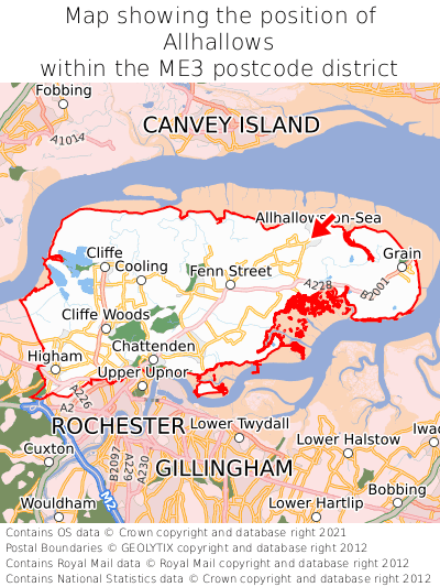All Hallows Kent Map Where Is Allhallows? Allhallows On A Map