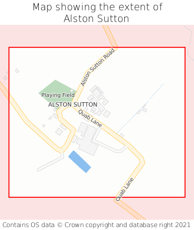 Map showing extent of Alston Sutton as bounding box