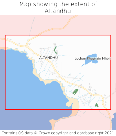 Map showing extent of Altandhu as bounding box