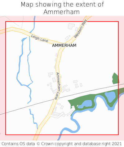 Map showing extent of Ammerham as bounding box