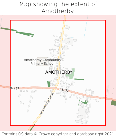 Map showing extent of Amotherby as bounding box