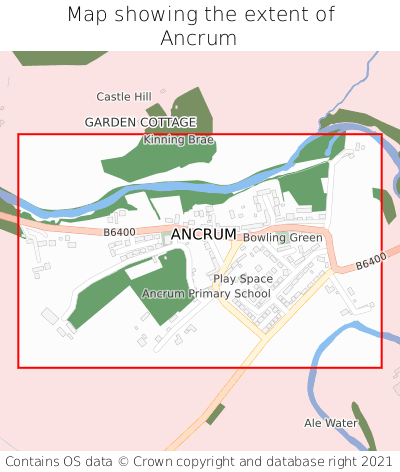 Map showing extent of Ancrum as bounding box