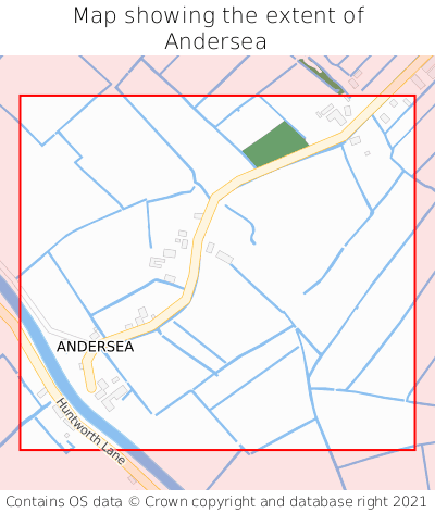 Map showing extent of Andersea as bounding box