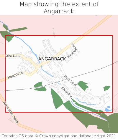 Map showing extent of Angarrack as bounding box