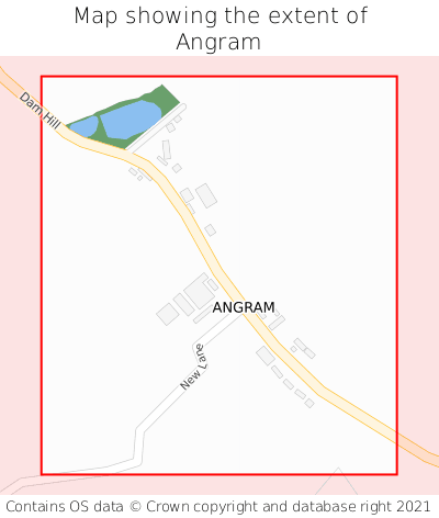 Map showing extent of Angram as bounding box