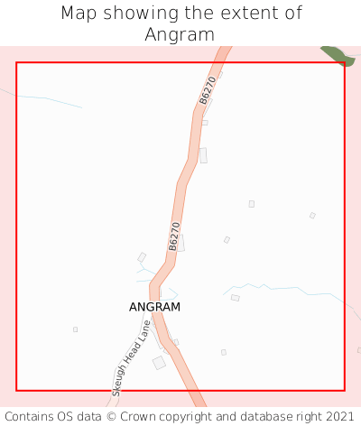 Map showing extent of Angram as bounding box